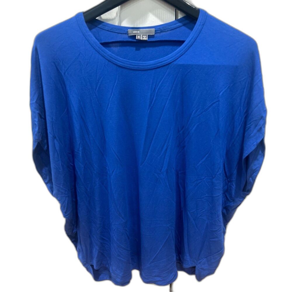 Vince Dolman Sleeve Crewneck Baggy Oversized T Shirt Blue Small